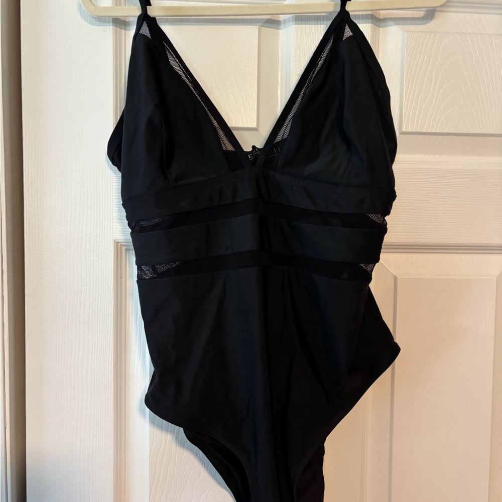 Eloquii GUC Stylish Black One Piece Swimsuit